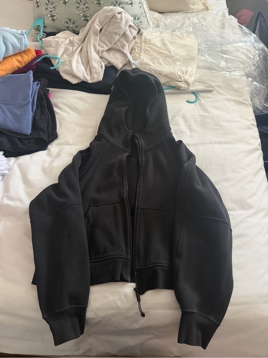lululemon athletica Tops - Lululemon Scuba Oversized Full-Zip Cropped Hoodie Black